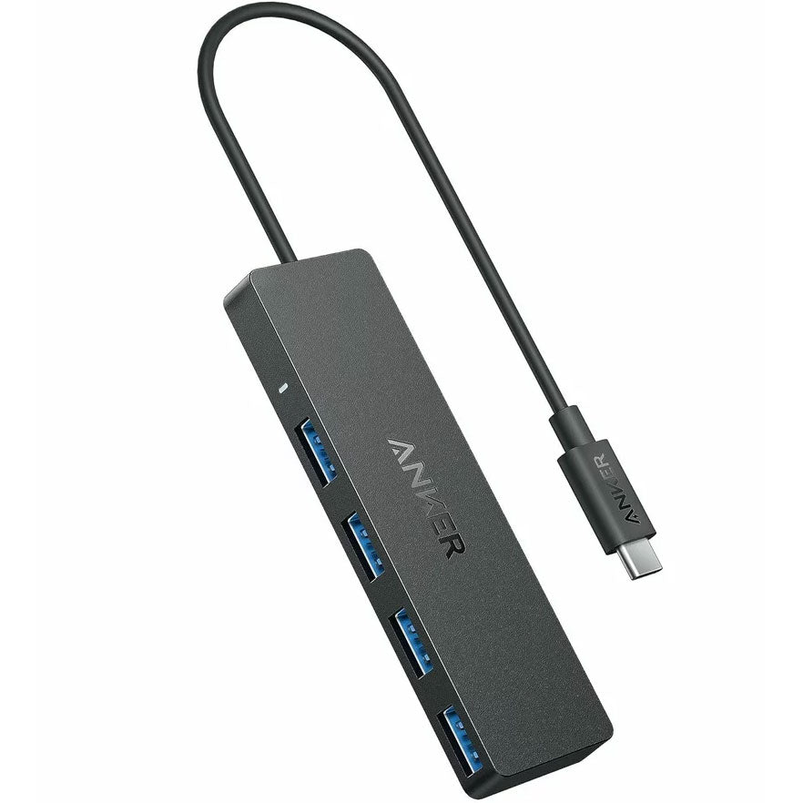 Hub USB-C Anker, 4 x USB-A 3.0, Czarny A8309G11