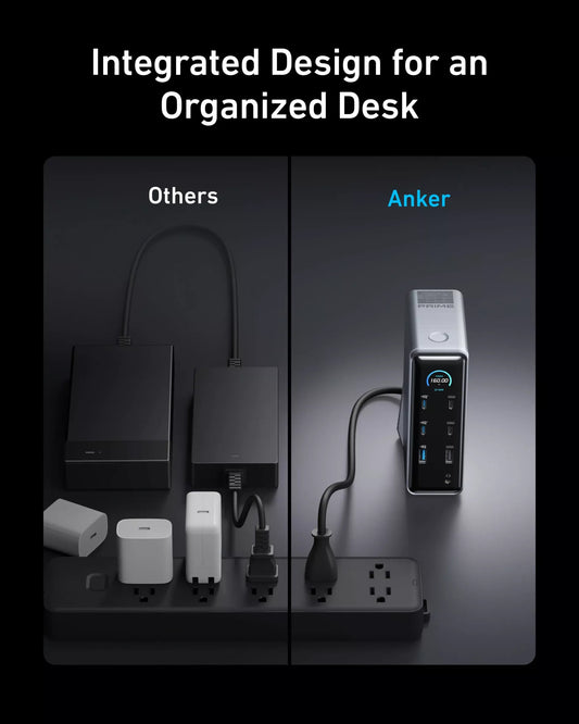Hub wielofunkcyjny Anker Prime 737, 2 x USB-A 3.0 - 3 x USB-A - 5 x USB-C - 2 x HDMI - 1 x Jack 3.5mm - 1 x RJ45, Czarny A83B63A1