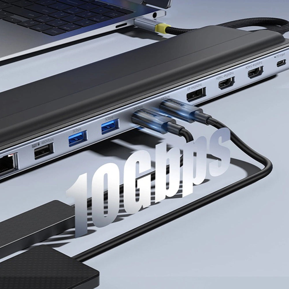 Baseus EliteJoy EH3 USB-C Hub, 12in1, Gray B00051300111-00