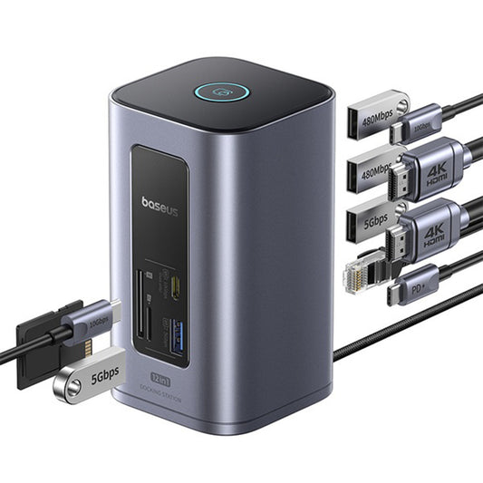 Hub USB-C Baseus NU1 Air Spacemate, 12w1, Szary B00061800123-00