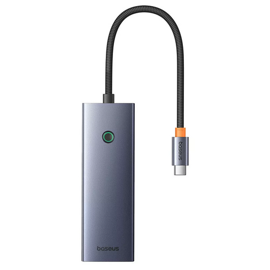 Hub USB-C Baseus UltraJoy, 3 x USB-A 3.0 - 1 x USB-C - 1 x HDMI - 1 x SD - 1 x microSD, Szary B00052803811-03