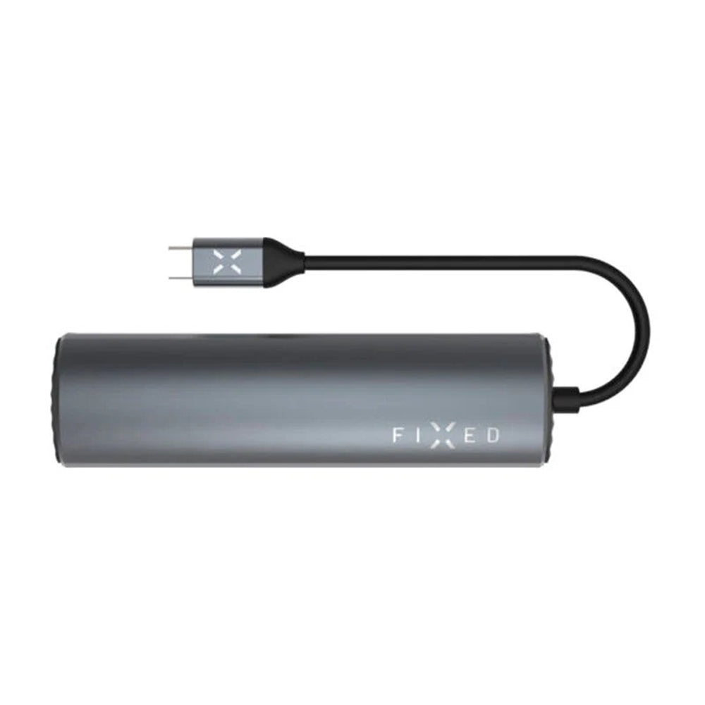 Hub USB-C Fixed Pro, 6w1, Szary