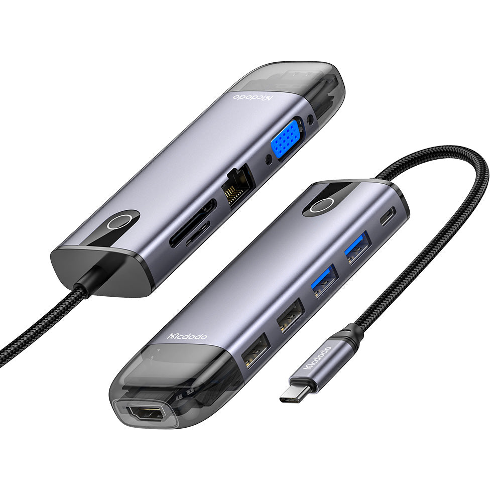 Hub USB-C McDodo HU-7420, 10w1, Szary
