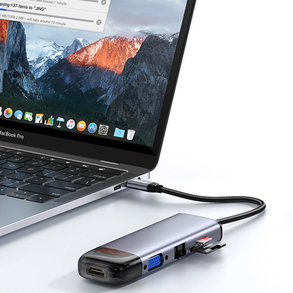 Hub USB-C McDodo HU-7420, 10w1, Szary