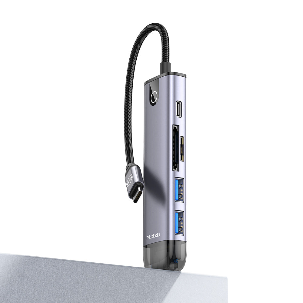 Hub USB-C McDodo HU-7740, 6w1, Szary
