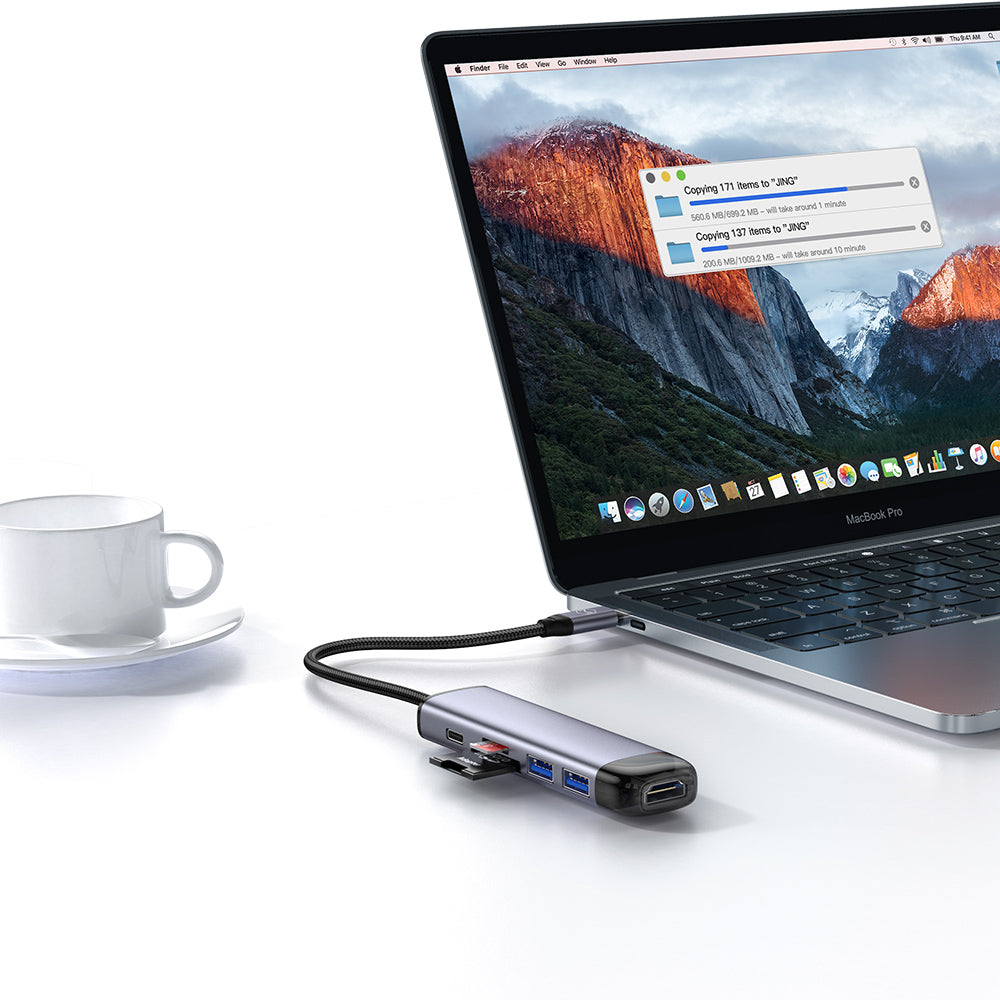 Hub USB-C McDodo HU-7740, 6w1, Szary