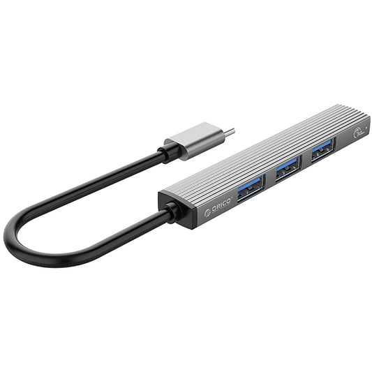 Hub USB-C Orico AH-A13, 1 x USB-A 3.0 - 3 x USB-A, Szary