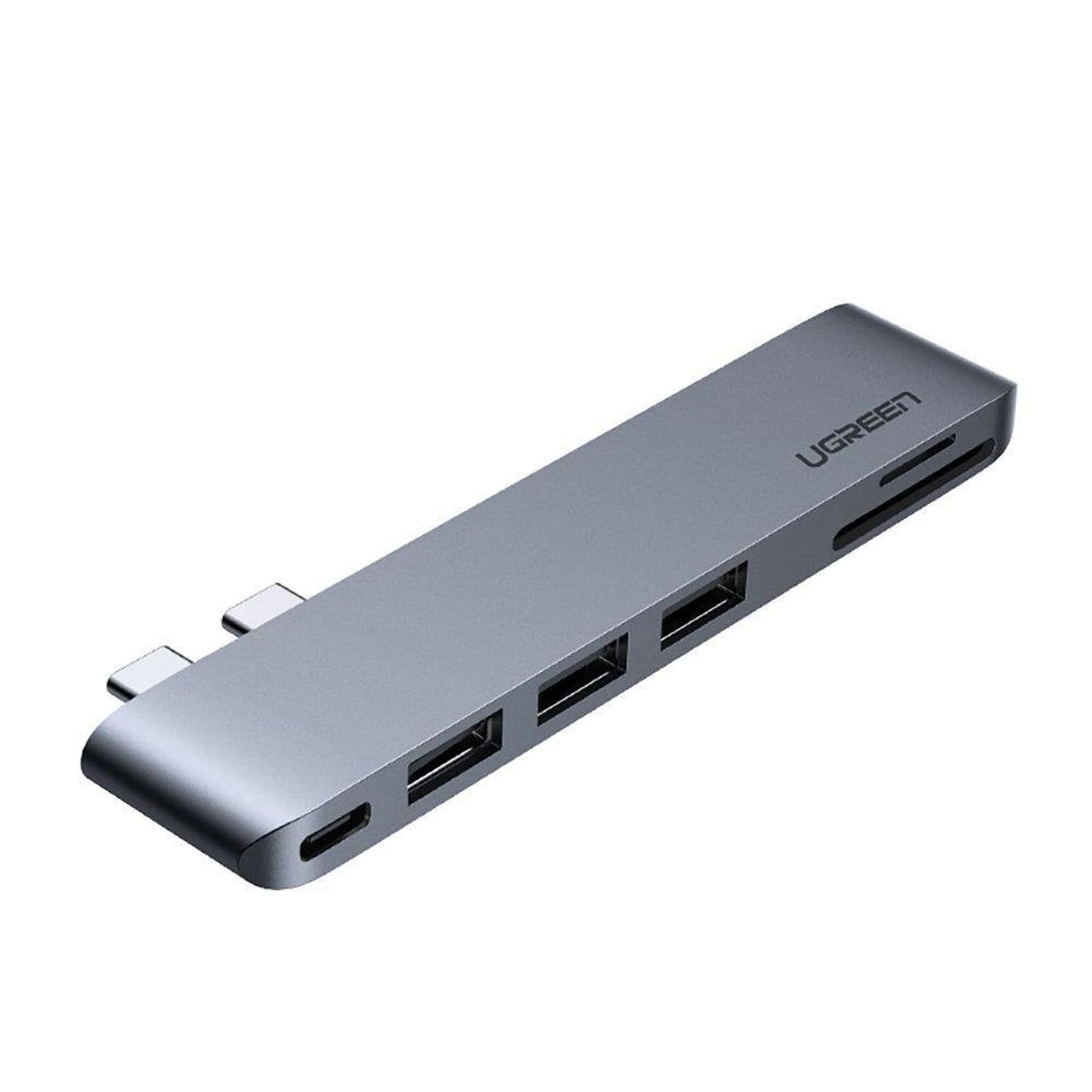 Hub USB-C UGREEN CM251 dla Apple MacBook Pro / Air, 3 x USB-A 3.0 - 1 x USB-C - 1 x SD - 1 x microSD, Szary