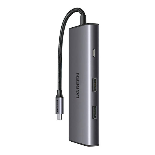 Hub USB-C UGREEN CM498 (15531), 2 x USB-A 3.2 - 2 x USB-C - 1 x HDMI - 1 x SD - 1 x microSD, Szary