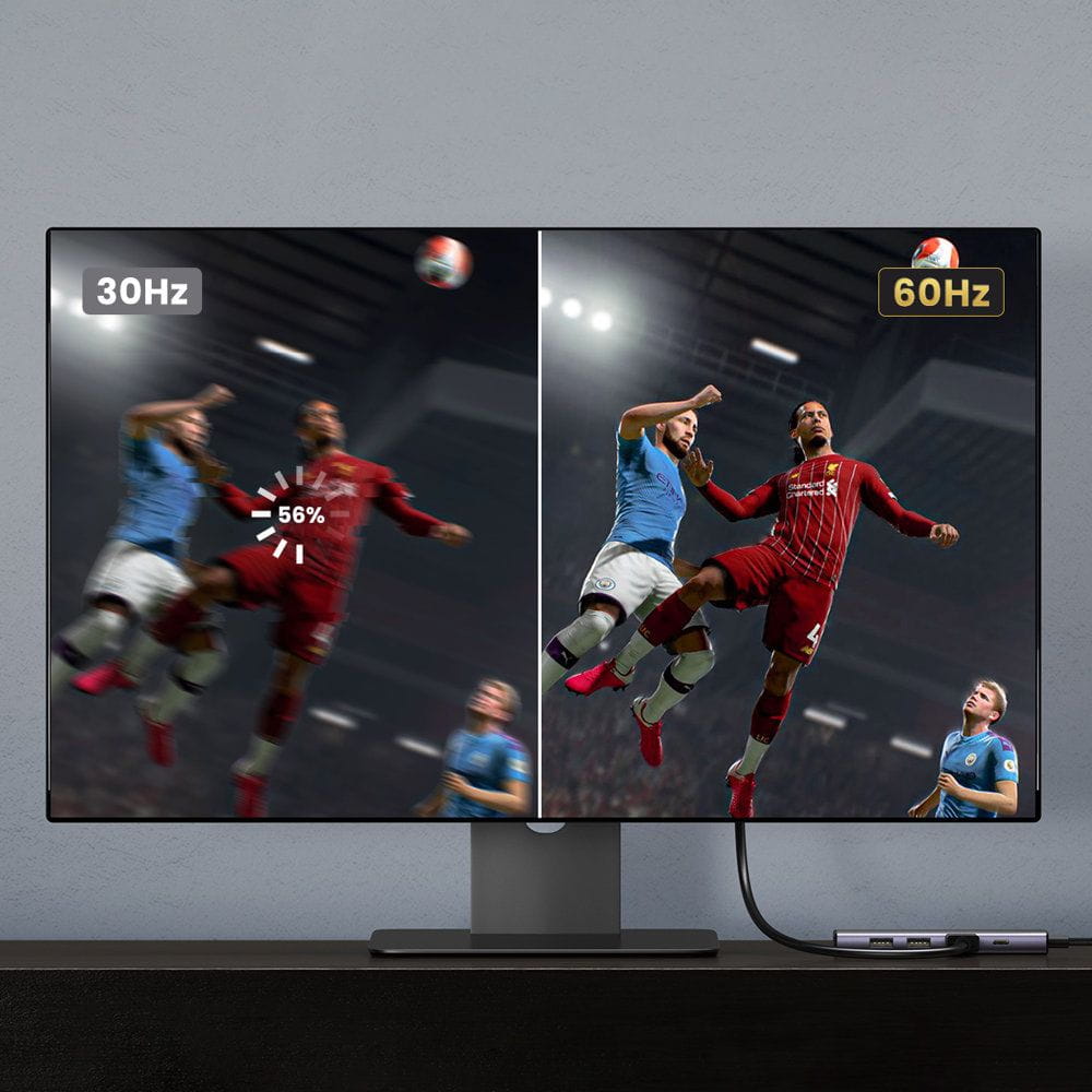 Hub USB-C UGREEN CM511 (60384), 2 x USB-A 3.0 - 1 x USB-C - 1 x HDMI - 1 x SD - 1 x microSD, Szary