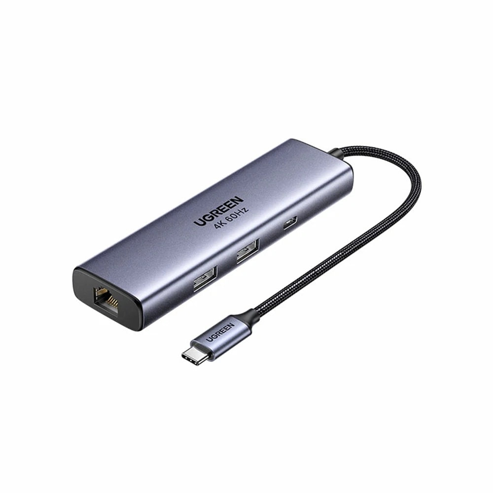 Hub USB-C UGREEN CM512 (75643), 6w1, Szary