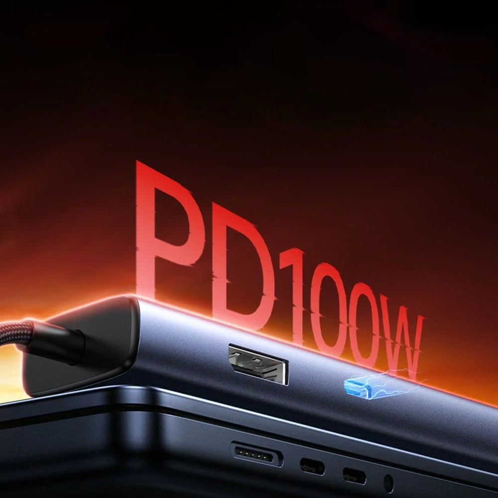 Hub USB-C UGREEN CM512 (75643), 6w1, Szary