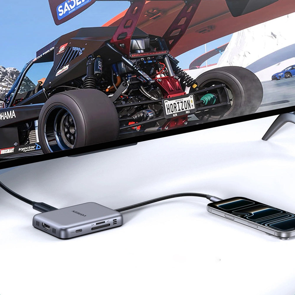 Hub USB-C UGREEN CM896 (65759), 7w1, Szary