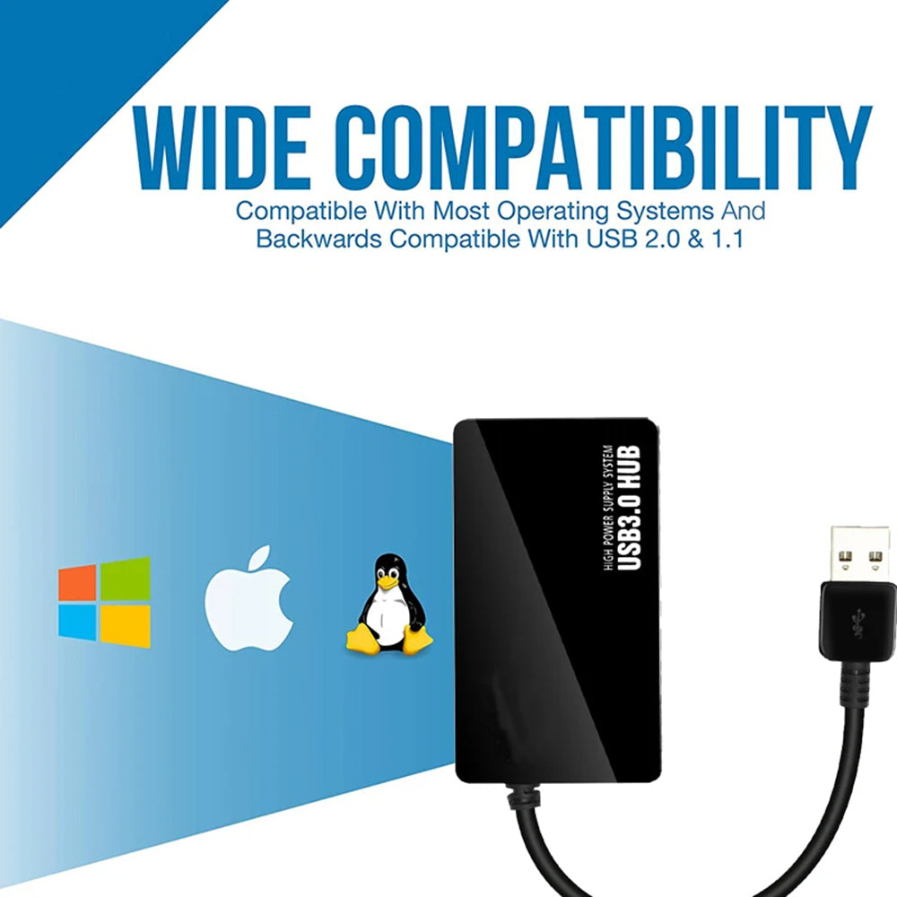 Hub USB Techsuit H15 QuantumNode, 4w1, Czarny