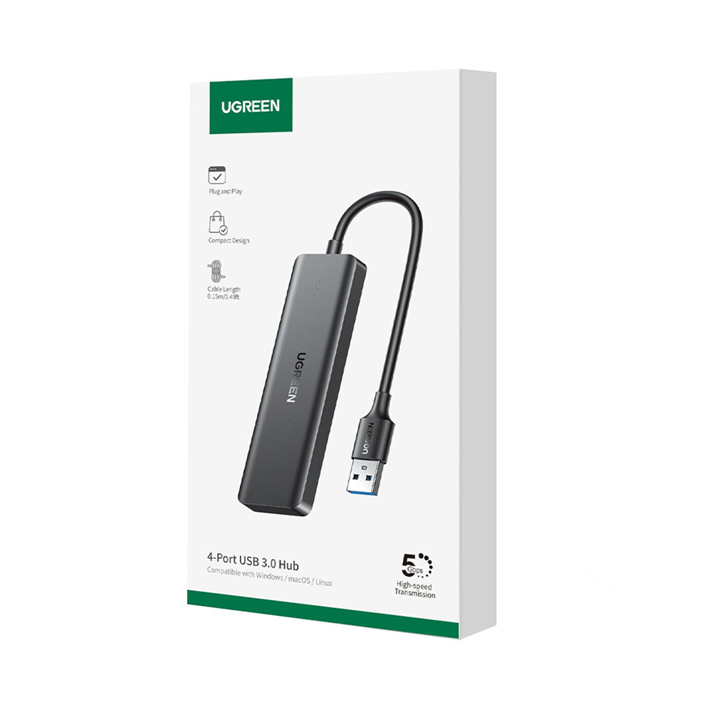 UGREEN CM219 USB Hub (25851), 4 x USB-A 3.0, Black