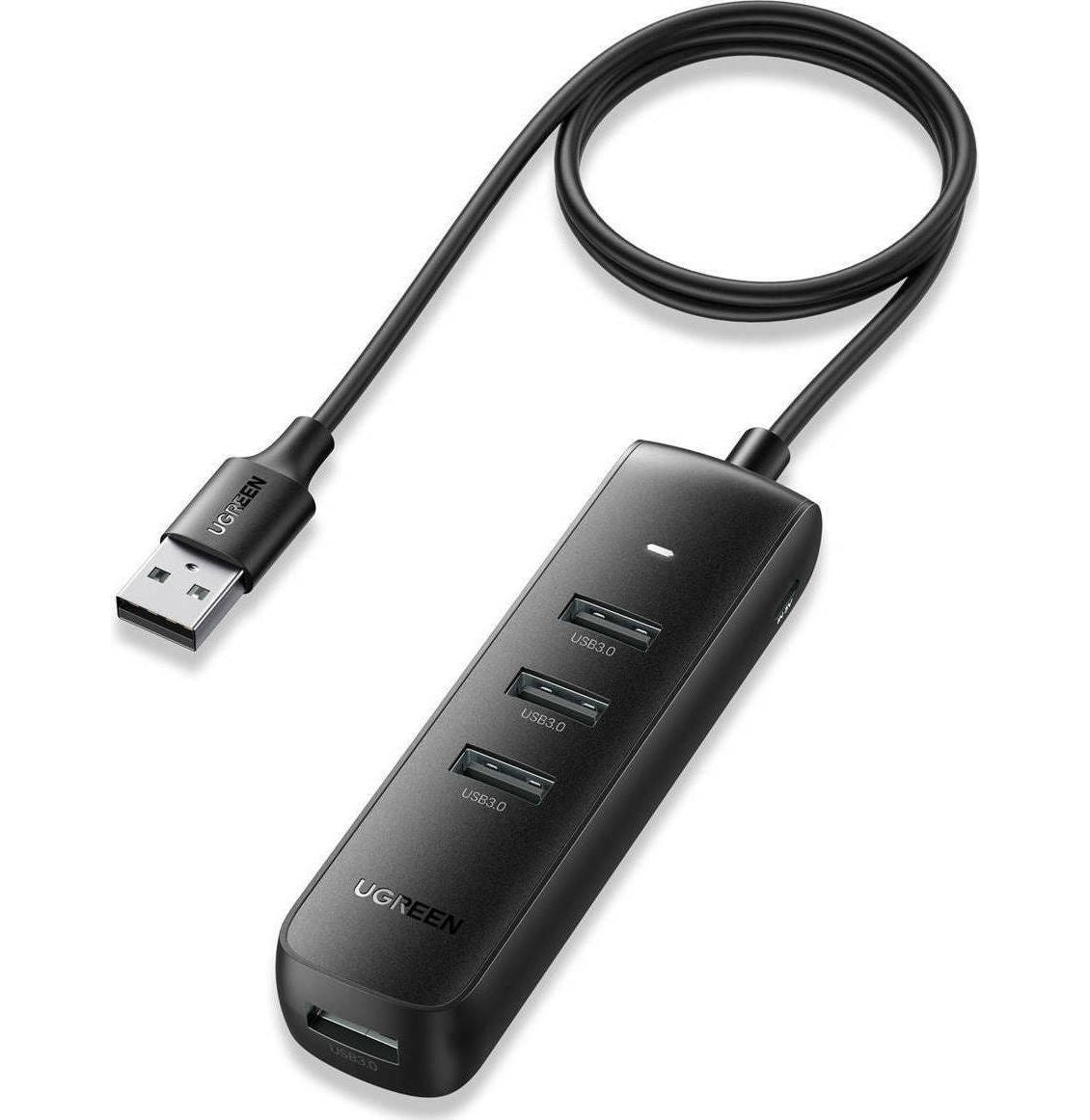 Hub USB UGREEN CM416, 4 x USB-A 3.0, 1m, Czarny