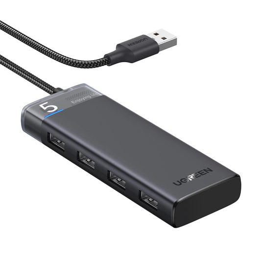 Hub USB UGREEN CM653, 4 x USB-A 3.0, Czarny