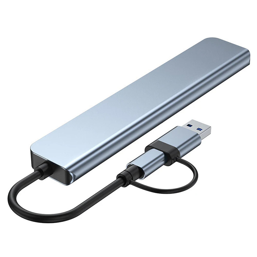 Hub USB / USB-C Techsuit H9 DataBridge, 8w1, Szary