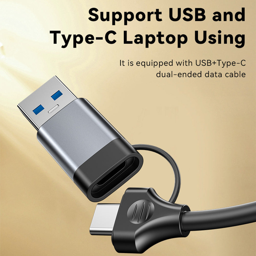 Hub USB / USB-C Yesido HB21, 5w1, Szary