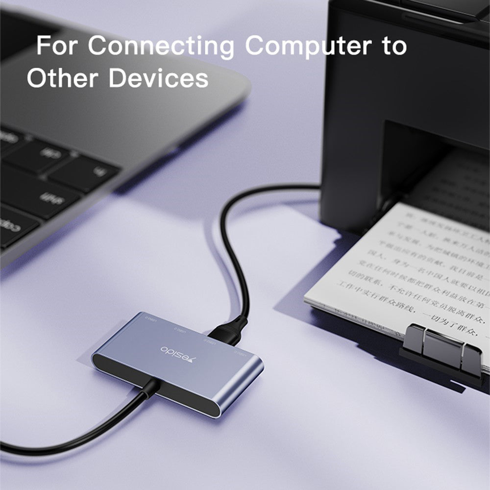 Hub USB Yesido HB12, 4w1, Szary