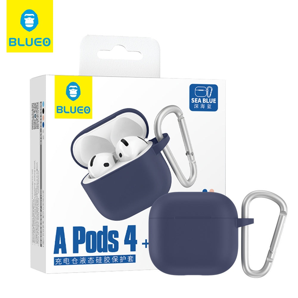 Etui Blueo Liquid do Apple AirPods 4, Granatowe