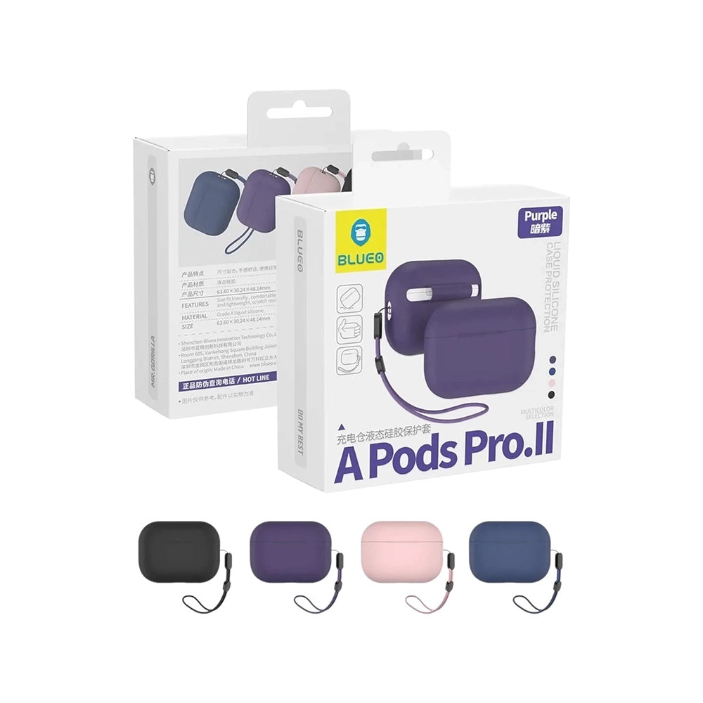 Etui Blueo Liquid na Apple AirPods Pro 2, Fioletowe