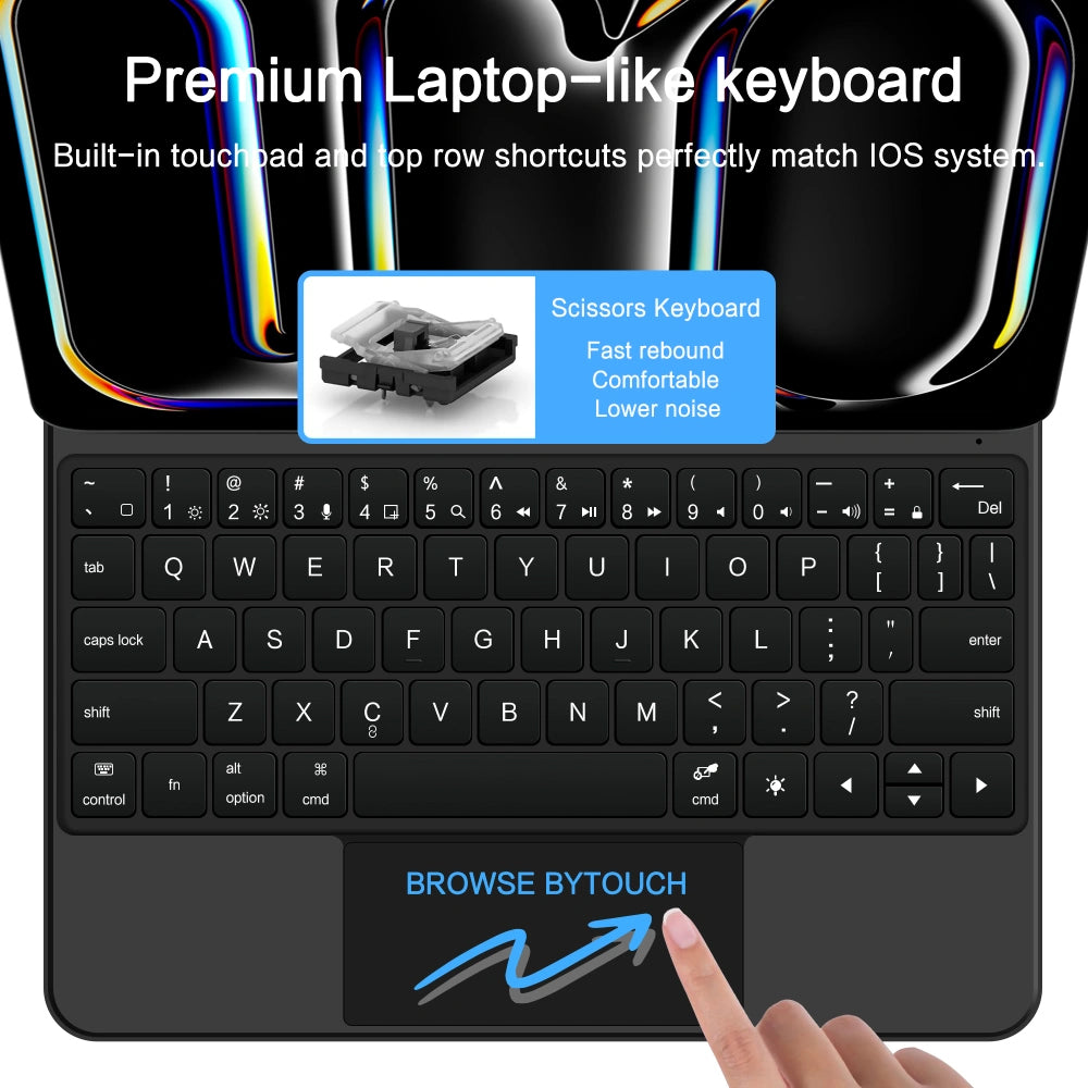 Etui z klawiaturą dla Apple iPad Pro 11 (2025) / (2024), Tech-Protect, SmartCase Magnetic, Czarne