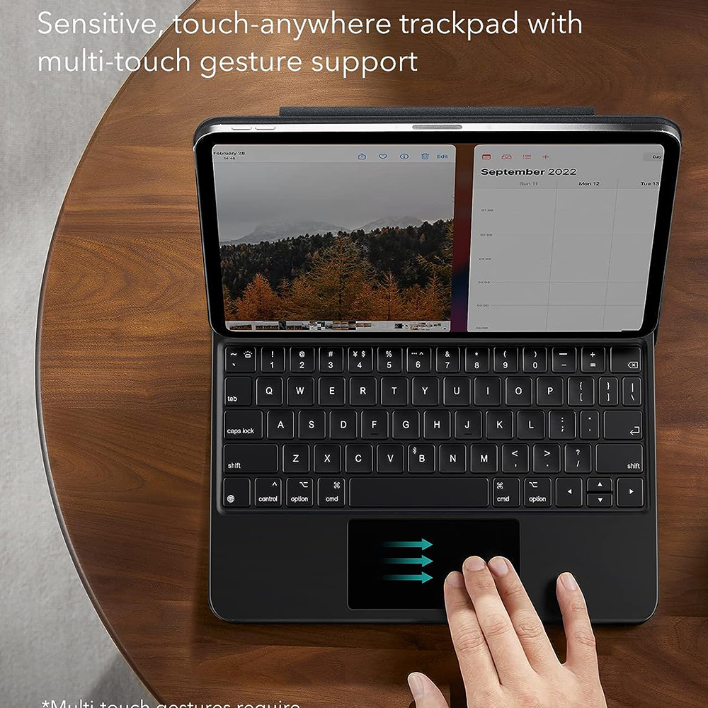 Keyboard Case for Apple iPad (2025) / (2022), ESR, Rebound, Black, Resealed
