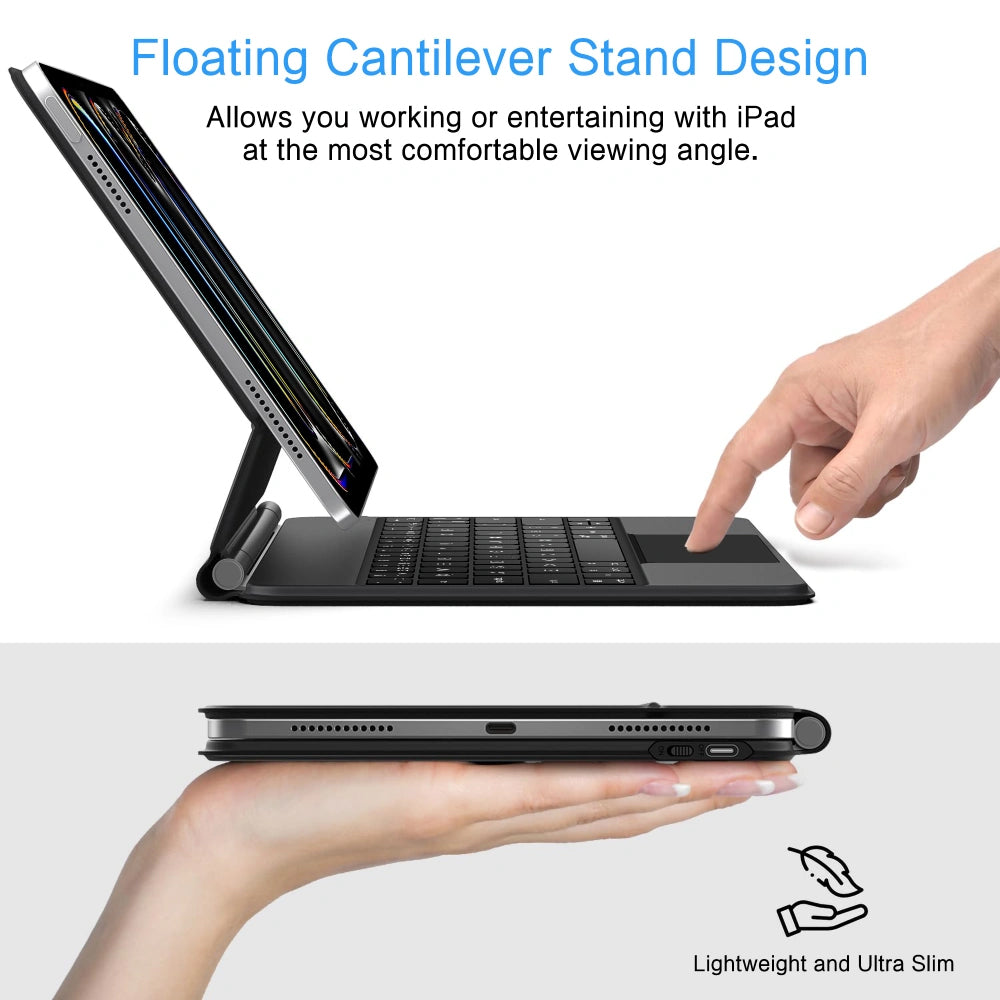 Etui z klawiaturą dla Apple iPad Pro 11 (2025) / (2024), Tech-Protect, SmartCase Magnetic, Czarne