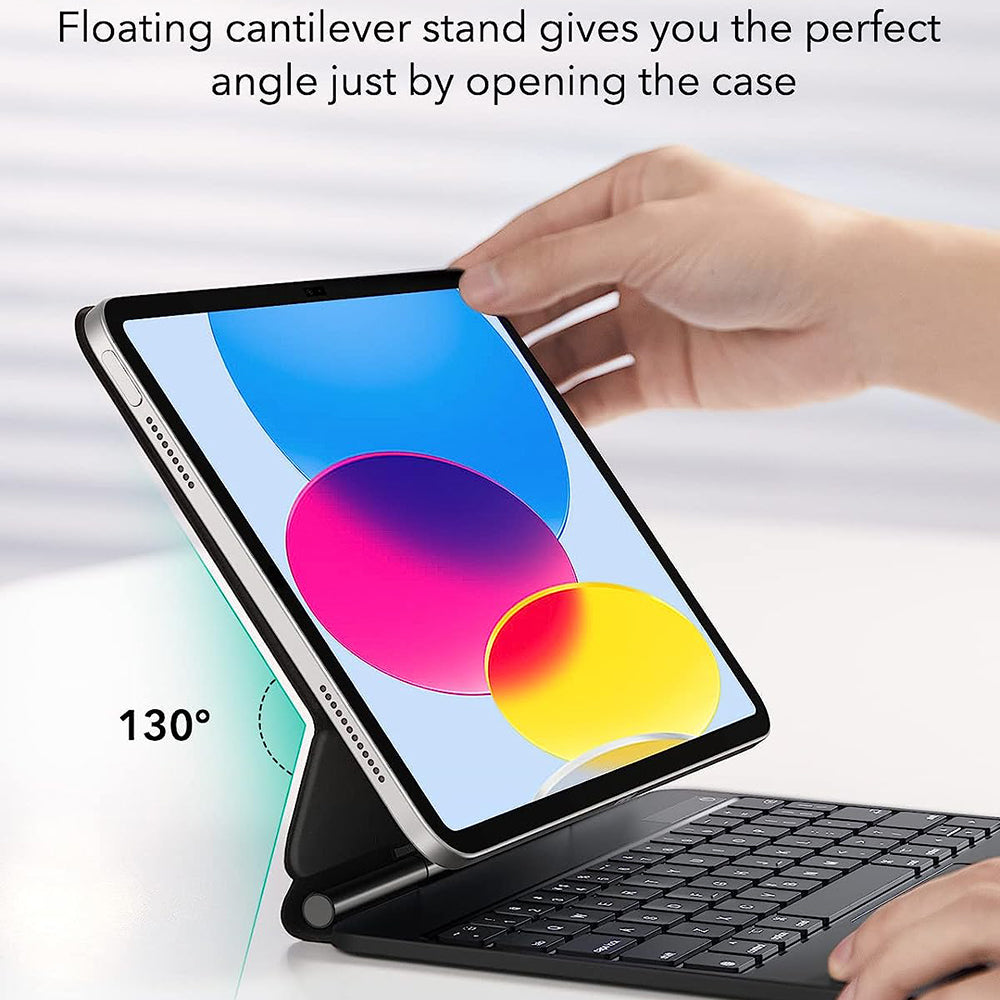 Etui z klawiaturą dla Apple iPad (2025) / (2022), ESR, Rebound, Czarne