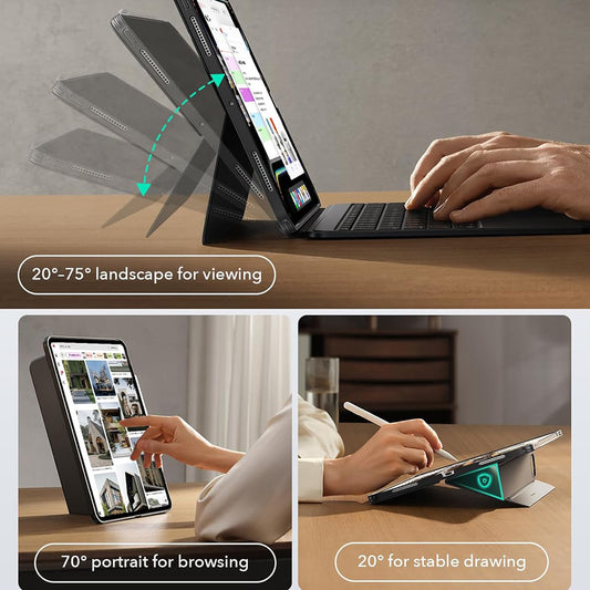 Etui z klawiaturą dla Apple iPad Air 11 (2025) / Air 11 (2024) / Air (2022) / Air (2020), ESR, Shift, Szare