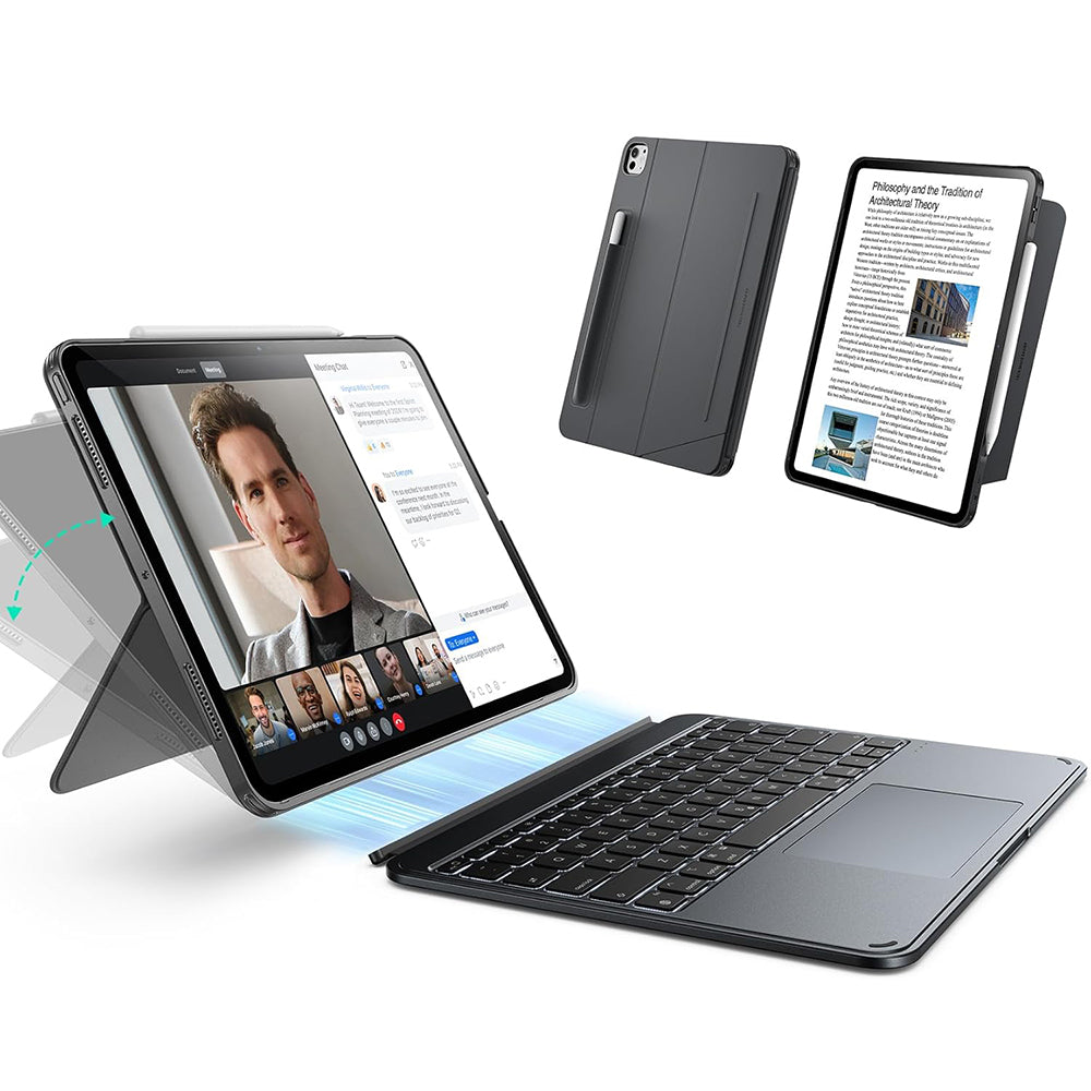Etui z klawiaturą dla Apple iPad Air 11 (2025) / Air 11 (2024) / Air (2022) / Air (2020), ESR, Shift, Szare