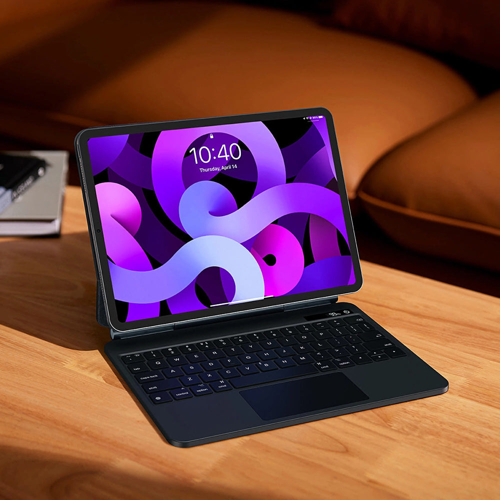 Etui z klawiaturą do Apple iPad Air (2022) / Air (2020) / Pro 11 (2018), Baseus, Brilliance z wyświetlaczem cyfrowym, szary ARJK010016
