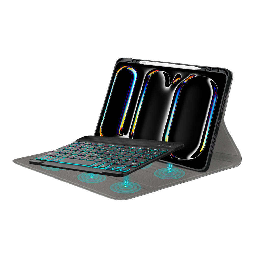 Etui z klawiaturą do Apple iPad Pro 11 (2024), Techsuit, CozyTab, czarne