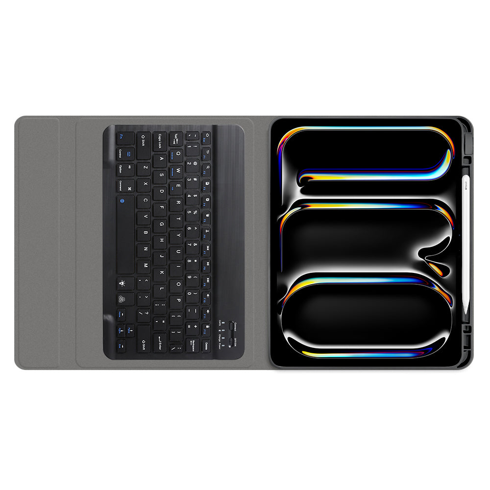 Etui z klawiaturą do Apple iPad Pro 11 (2024), Techsuit, CozyTab, czarne