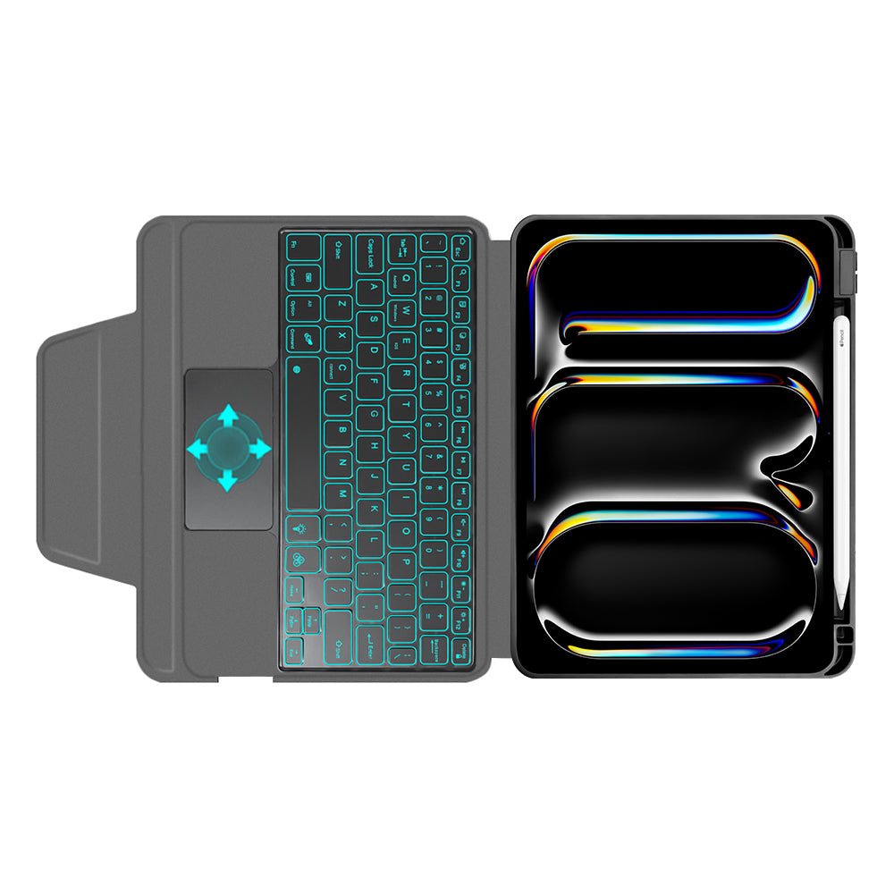 Etui z klawiaturą do Apple iPad Pro 11 (2024), Techsuit, KeyTab Pro, czarne