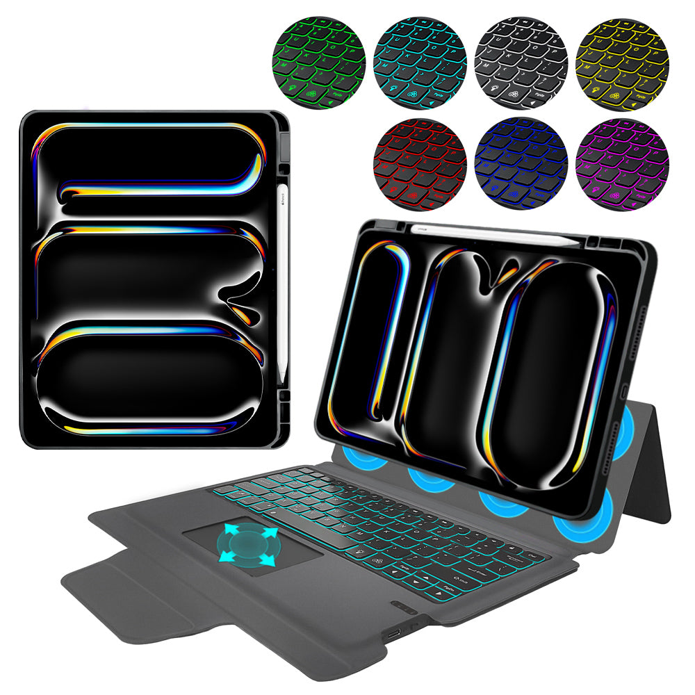 Etui z klawiaturą do Apple iPad Pro 13 (2024), Techsuit, KeyTab Pro, czarne