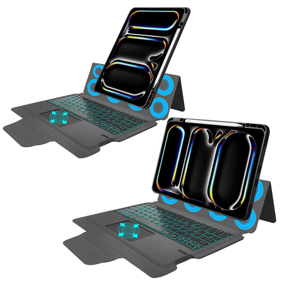 Etui z klawiaturą do Apple iPad Pro 13 (2024), Techsuit, KeyTab Pro, czarne