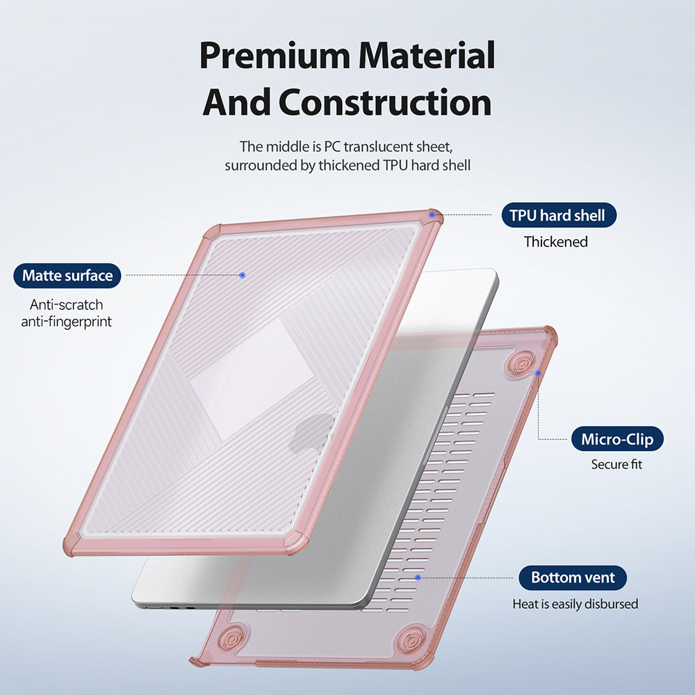 Etui DUX DUCIS LCGH na Apple MacBook Pro 14 cali (2023) / (2021), Różowe