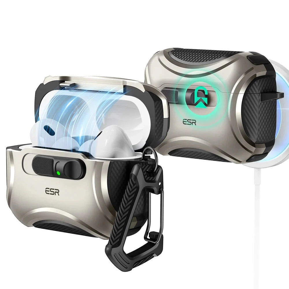 ESR Cyber FlickLock Case for Apple AirPods Pro 3, Gray