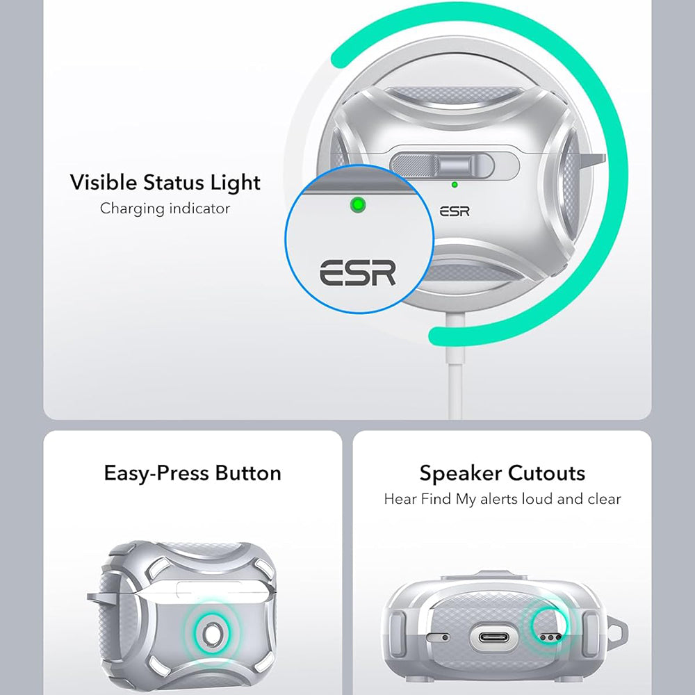 Etui ESR Cyber dla Apple AirPods Pro Series, Szary