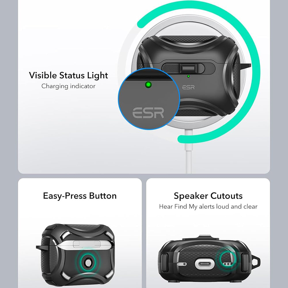 Etui ESR Cyber dla Apple AirPods Pro Series, Czarne