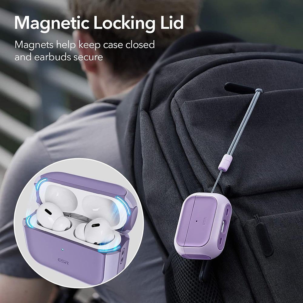 Etui ESR Orbit Hybrid dla serii Apple AirPods Pro, Fioletowe