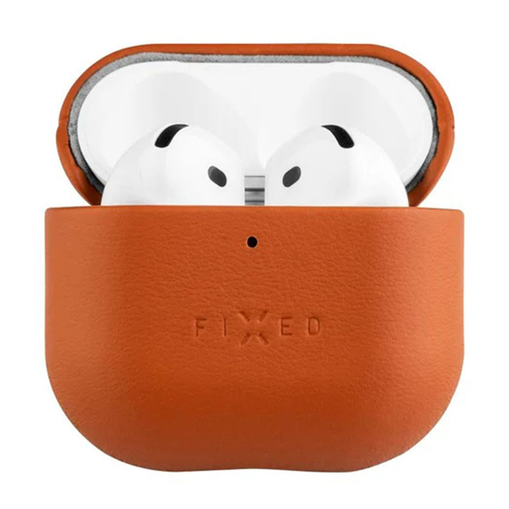 Etui Fixed PodsLeather dla Apple AirPods 4, Brązowe