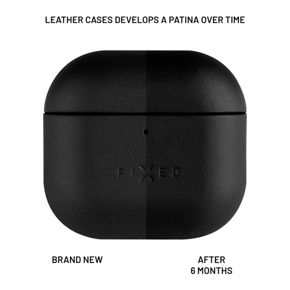 Etui Fixed PodsLeather dla Apple AirPods 4, Czarne