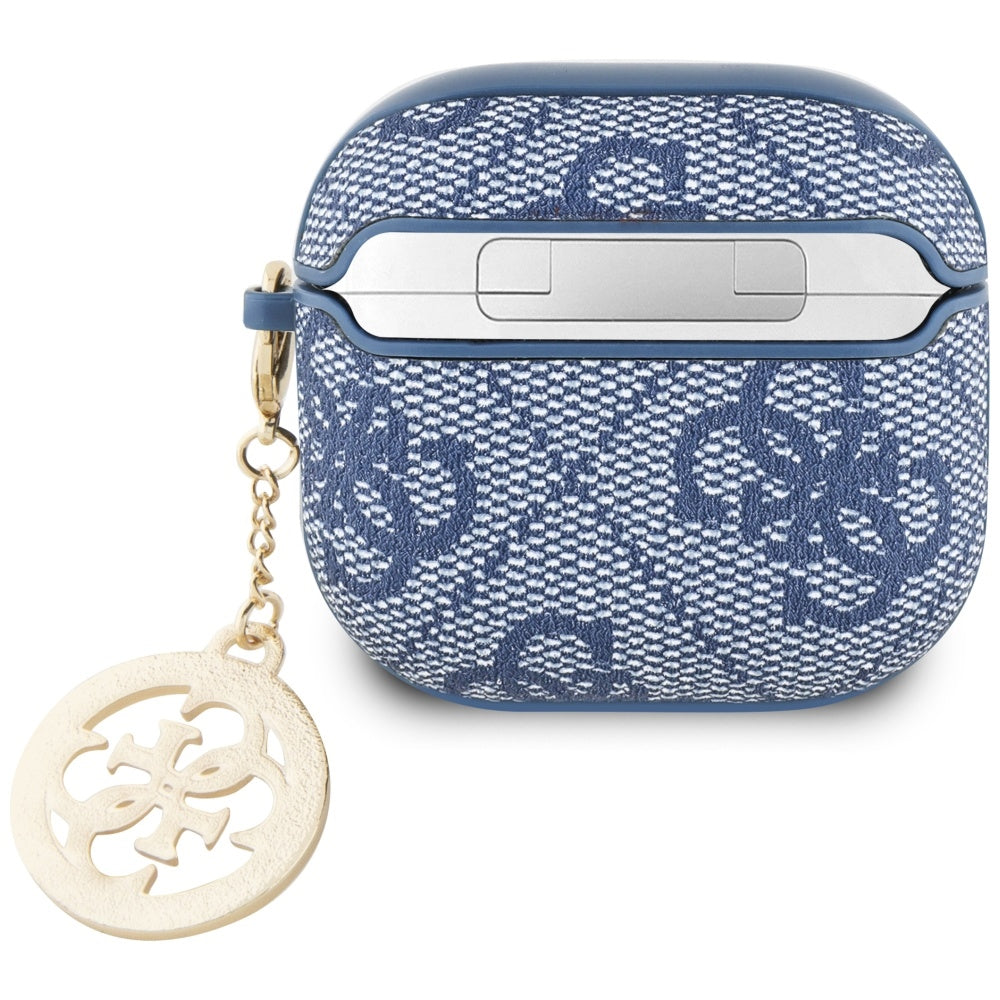 Etui Guess 4G Strass Charm dla Apple AirPods 4, Niebieskie