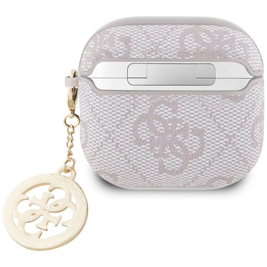 Etui Guess 4G Strass Charm dla Apple AirPods 4, Różowy