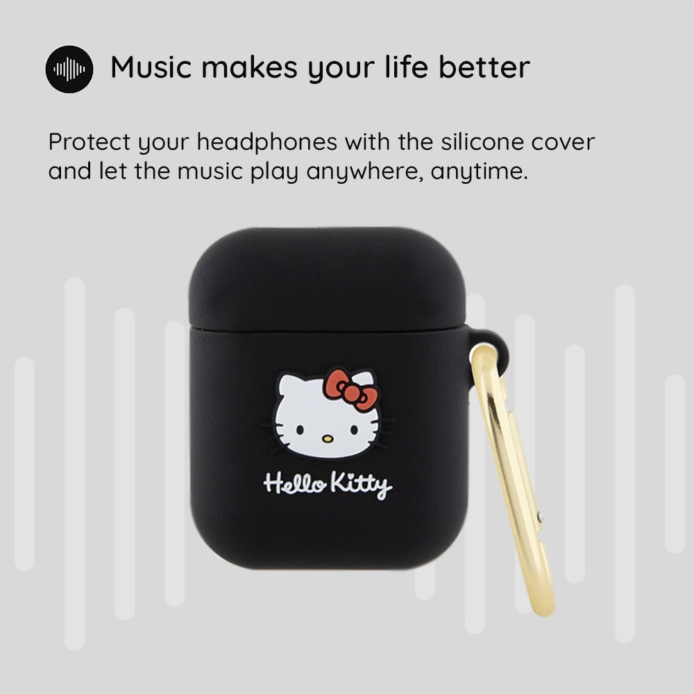 Etui Hello Kitty 3D Kitty Head dla Apple AirPods Pro 2, Różowe