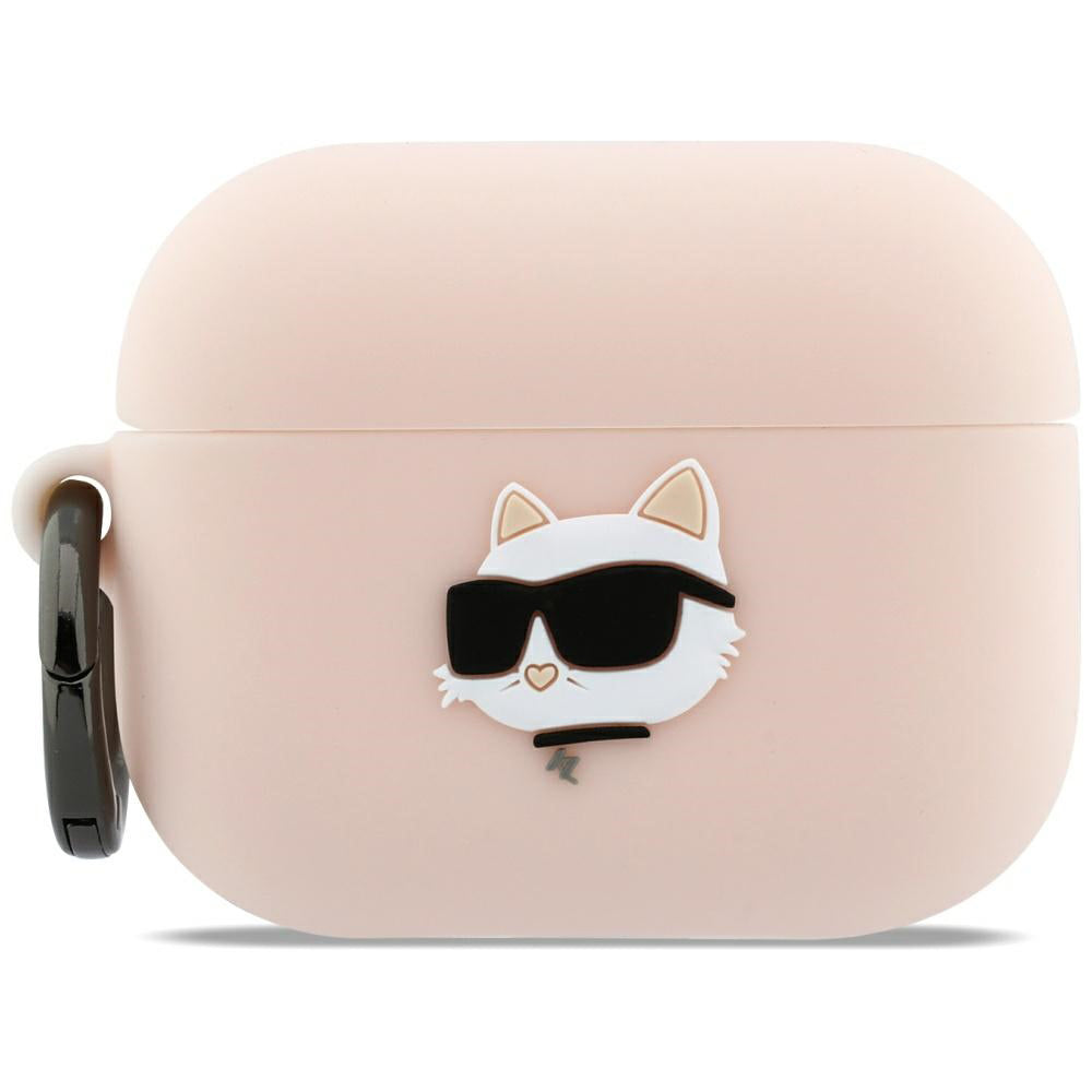 Etui Karl Lagerfeld Silicone Choupette's Head 3D dla Apple AirPods Pro 3, Różowe