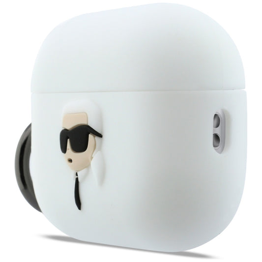 Etui Karl Lagerfeld 3D Karl's Head dla Apple AirPods Pro 3, Białe